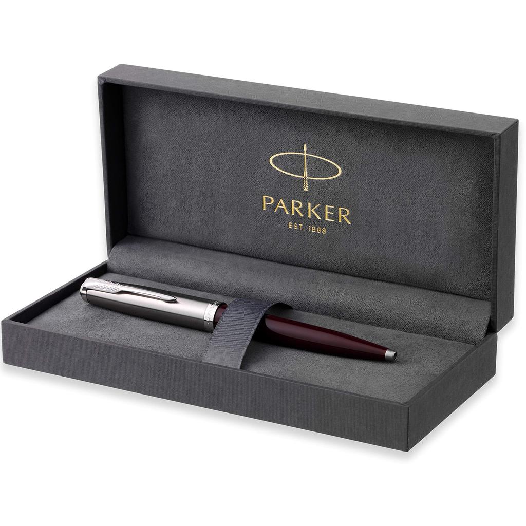 Parker Шариковая ручка 51 Бордовый CT Средний стержень На масляной основе Подарочная коробка Оригинальный импортный продукт 2123500Z