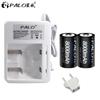 Battery Charger for AA AAA SC C D Size Battery 1.2V Ni-MH Ni-CD Rechargeable Battery+2 Pcs D Size Battery
