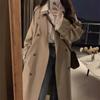 Ветровка пальто для женщин Новая весна и осень Британский стиль средней длины Ранняя осень Высококачественное пальто цвета хаки для женщин
