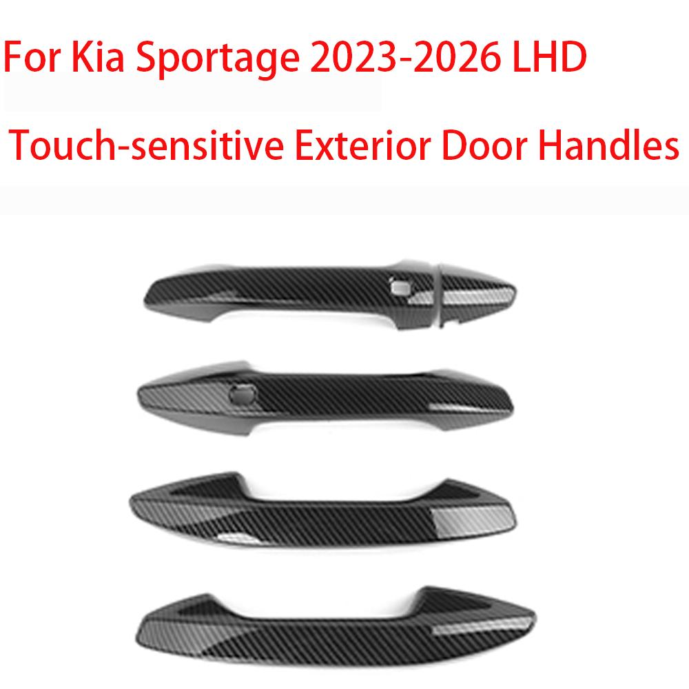 For Kia Sportage NQ5 LHD Carbon Fiber Interior Trim Window Button/Door Bowl /Front Water Cup Holder/Steering Wheel Decoration