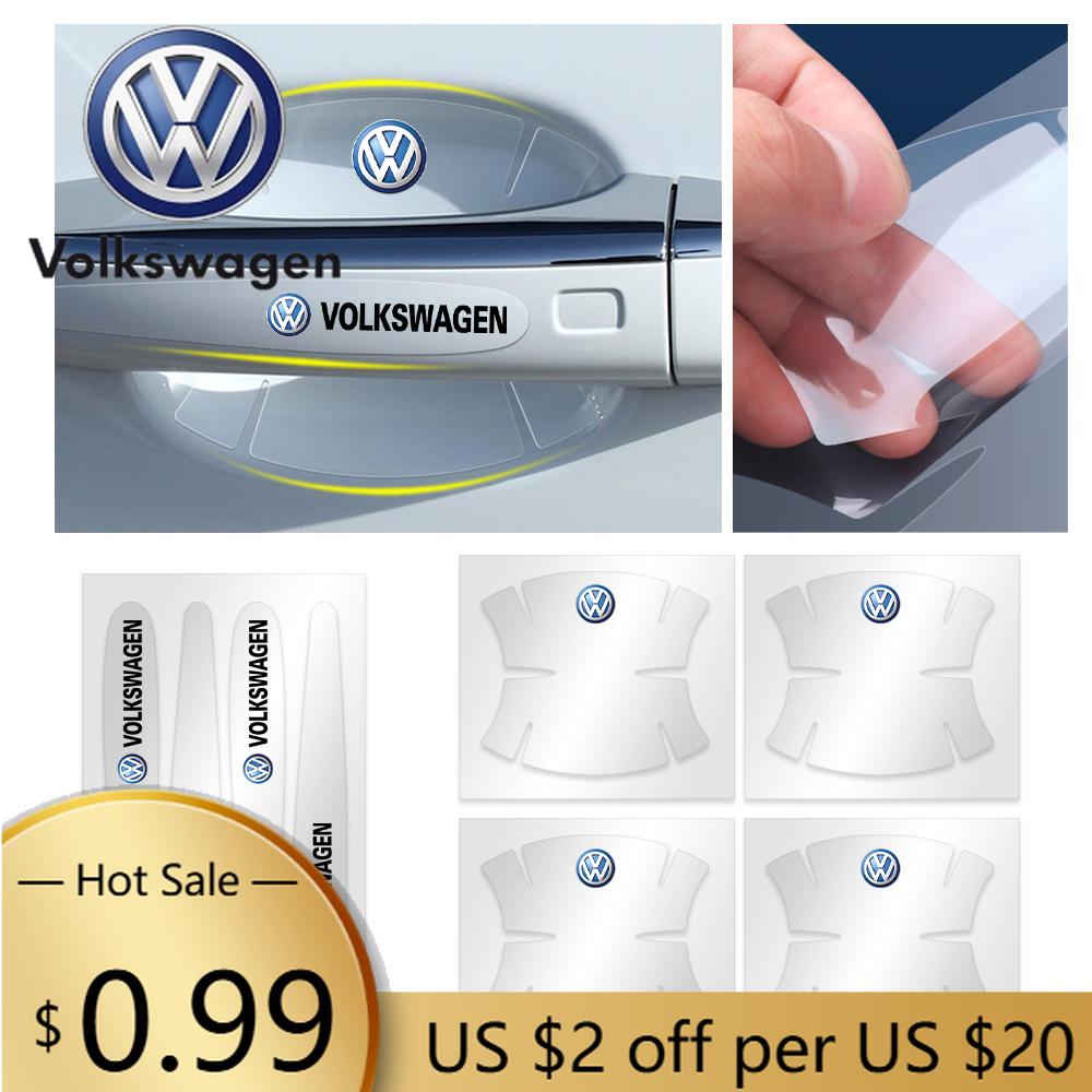 For VOLKSWAGEN VW Transparent Car Door Handle Bowl Anti-scratch Stickers Strip Protection For Volkswagen VW Golf CC Passat Polo