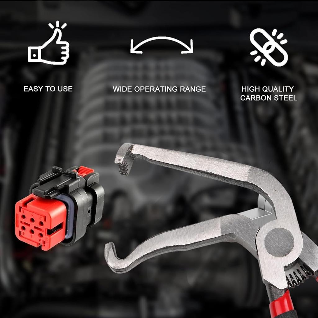 3-Piece Electrical Disconnect Pliers Set, 60 Degree Connector Separator, Car Fuel Line Breaking Tool