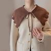 Fungus Edge Small Shoulder Wool Knitted Soft Outer Neck Protector Small Shawl Thin Fake Collar