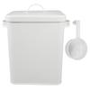 Large Airtight Metal Storage Container with Built-in Spoon for Rice Flour Sugar Dry Food Pantry Organization Kitchen Home Use