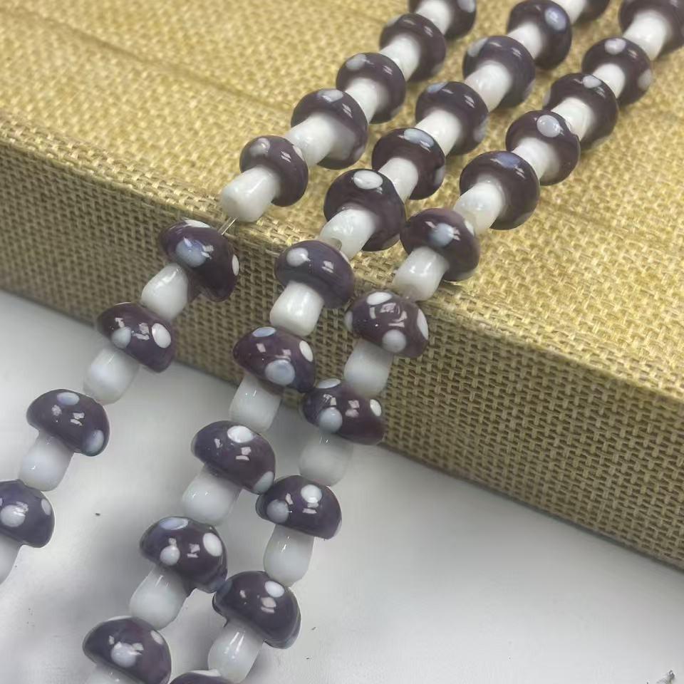 Изысканные Маленькие Стеклянные Бусины-Грибочки для DIY Украшений - Ожерелья и Браслеты
