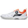 Li Ning Mage Pe Удобная амортизация Низкие Кроссовки для Настольного Тенниса Унисекс Бело-Оранжевые APPU017-1