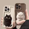 Милый черный кот ТПУ чехол для телефона для Xiaomi Poco X6 X5 X3 F5 F6 M6 Pro 4G Mi 11 Lite 5G 4G 14T 14 13T 13 12T 12 Силиконовый мягкий чехол