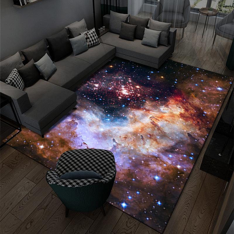 Ковер Space Planet 3D Vision Коврик для двери Кухонный ковер Фланель Гостиная Прихожая Коврики для пола Ковры для кровати Прикроватный коврик для ног