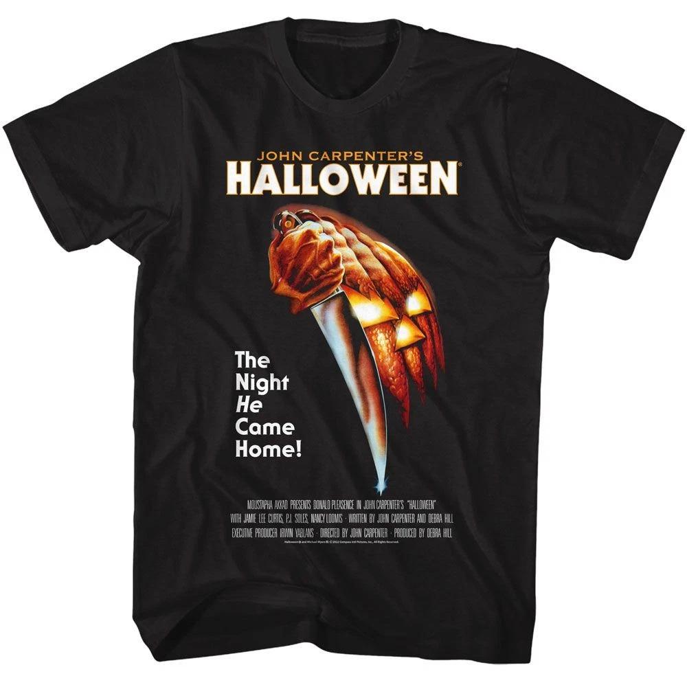 Halloween - Movie Poster - American Classics - Solid Black Short Sleeve T-