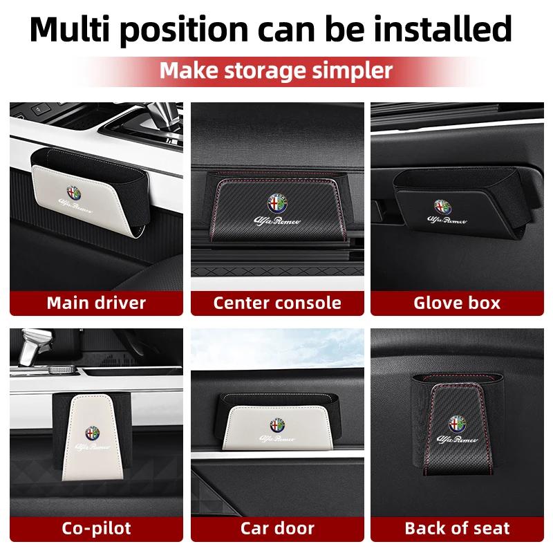 Car Stickers For Alfa Romeo Car Multi-functional Storage Box Cards Phone Key Pocket Self Adhesive For Alfa Romeo 159 Giulietta G