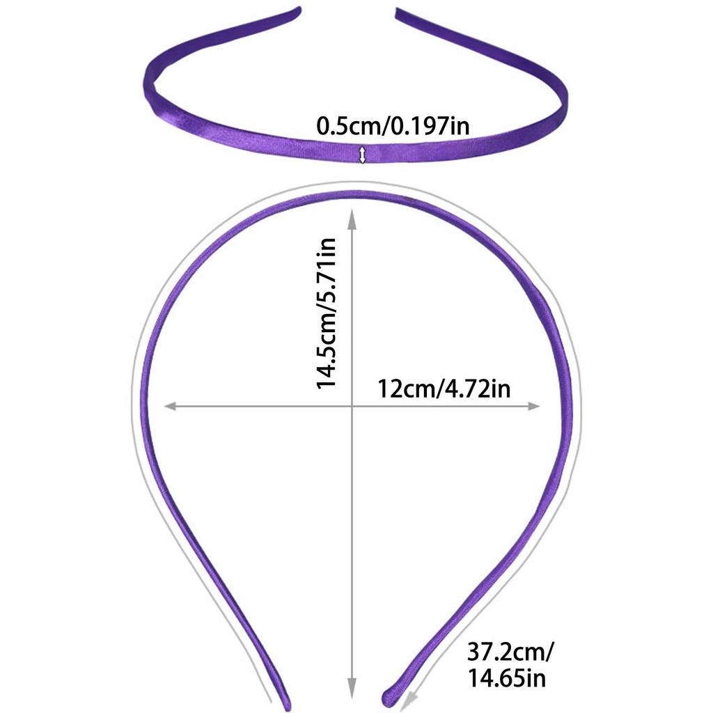 5mm Wide Colorful Thin Hairband Headdress Simple Basic Face-Washing Headband Temperament Hair Hoop Kid's Hair Accessories