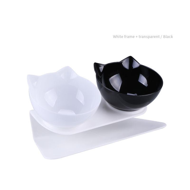 Одинарная/двойная миска с кронштейном и наклонной конструкцией для еды и воды, корма для домашних животных и поилок