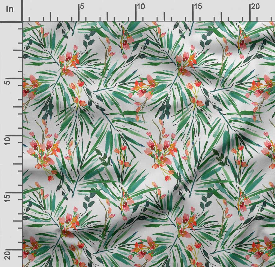 Soimoi Watercolor Floral Print,  Cotton Cambric, Quilting Fabric Sold by The Yard 42 Inch Wide, Medium Weight Cotton Fabric,