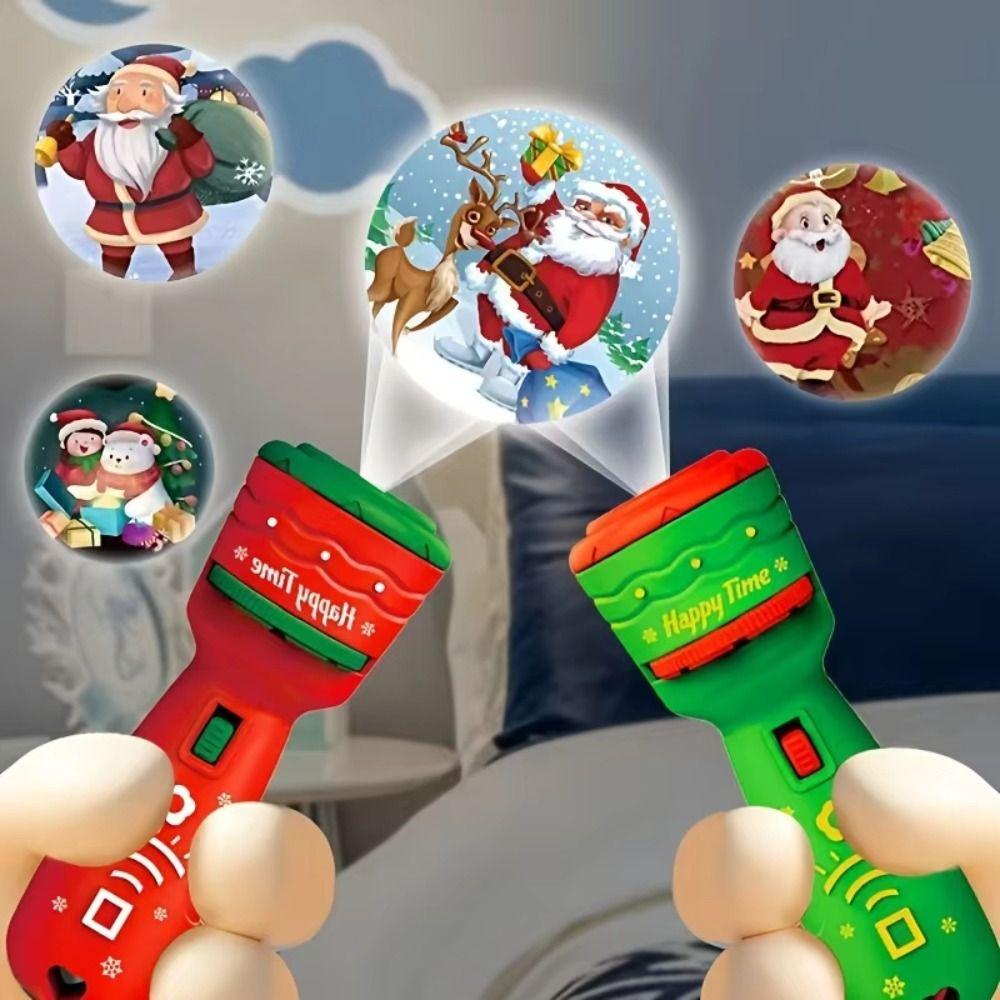 Educational Toy Christmas Toys Luminous Mini Projector Puzzle Toy Projection Flashlight Baby
