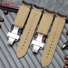 Ремешок для часов из натуральной кожи 22 мм, 23 мм, 24 мм для Tissot T035.407A T035.617A 627A, ремешок для часов, браслеты с пряжкой-бабочкой