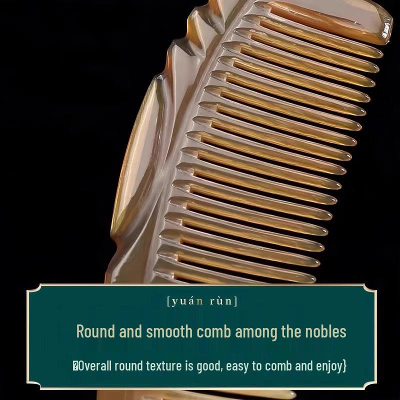 Утолщенная массажная расческа из воловьего сухожилия для длинных, вьющихся волос - Прочная и специальная для парикмахерского дела