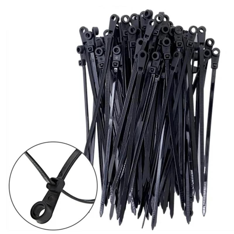 Heavy-Duty Nylon Screw Hole Cable Ties-Adjustable Self-Locking Straps for DIY & Industrial Fastening,Multipurpose Cord Organizer