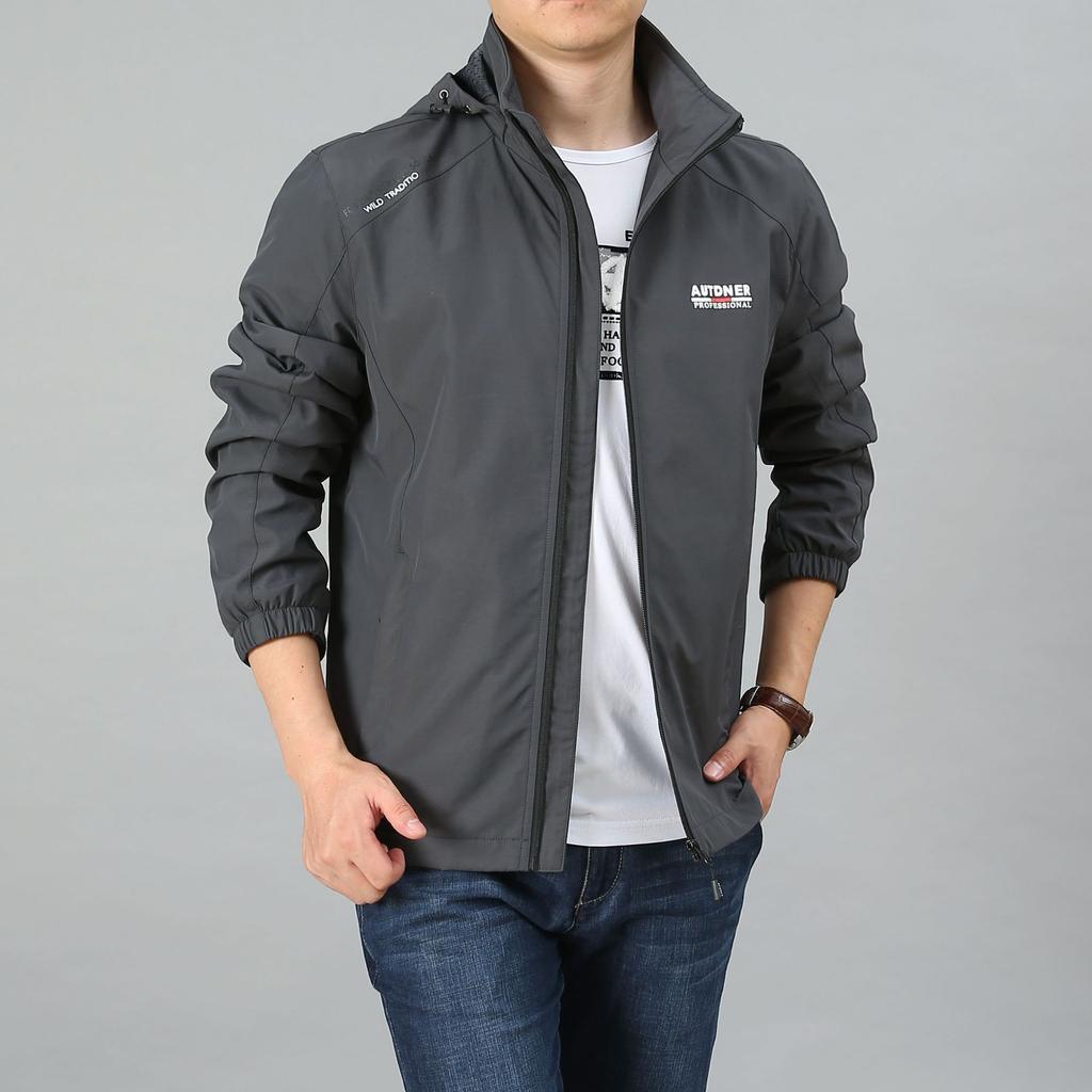 Весенне-осенняя мужская куртка, повседневная куртка для активного отдыха, свободный большой размер, ветрозащитный водонепроницаемый быстросохнущий дышащий верх