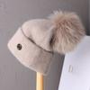 2023 Luxury Real Fox Fur Pom Pom Beanies Hat for Women Pompom Knitted Winter Hat Fashion Ear Protection Wool Hat