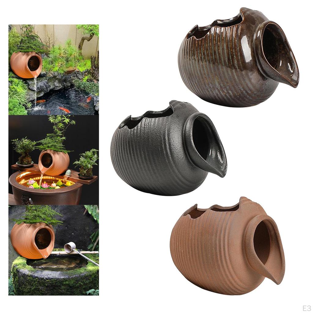 Керамический циркулирующий фонтанчик 4x3,7x3,5 дюйма, открытый резервуар для воды, декоративный для внутреннего и наружного использования