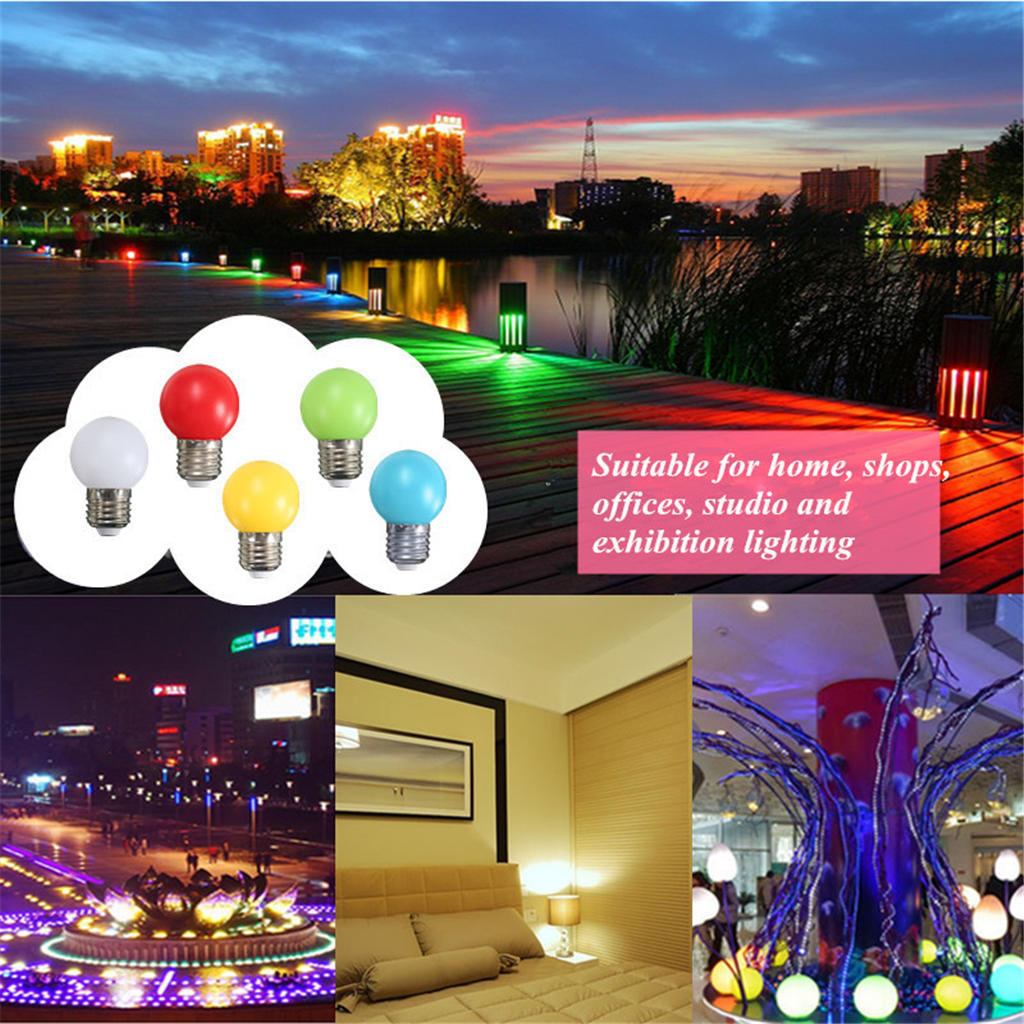 3 шт. E27 1 Вт светодиодная лампа для мяча для гольфа праздничная глобусная лампа 220 В теплый белый