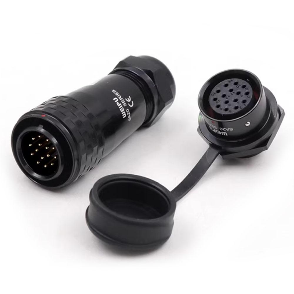 WEIPU Waterproof Power Connector SA20 Series 2-15 Pin Male Plug Female Socket Panel Mount Aviation Connector Electrical Systems