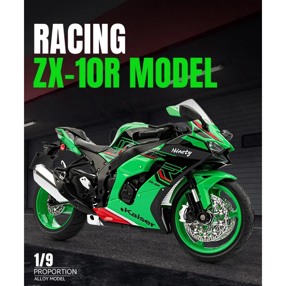 1/9 Scale Kawasaki Ninja ZX-10R Supermotor Alloy Metal Diecast Model Motorcycle Classic Ornaments Ornaments Outdoor Hobby Collection