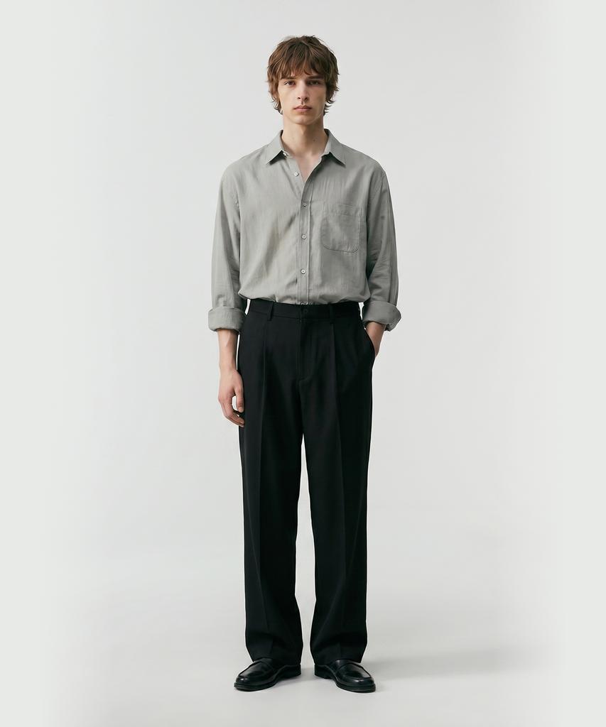 LETTERCOMO Admirable Wide Slacks Black