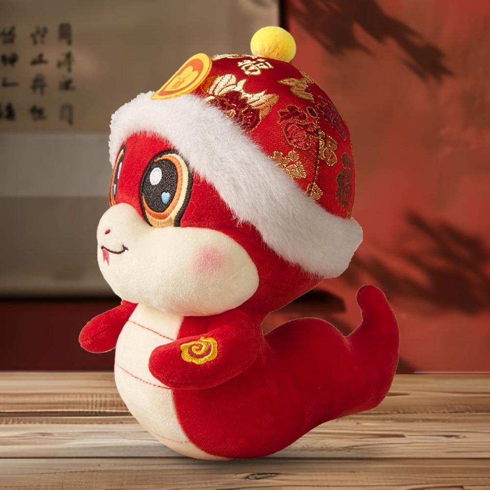 Милая игрушка-талисман года змеи из полиэстера, кукла-змея удачи, китайский зодиак, кукла-змея для детей