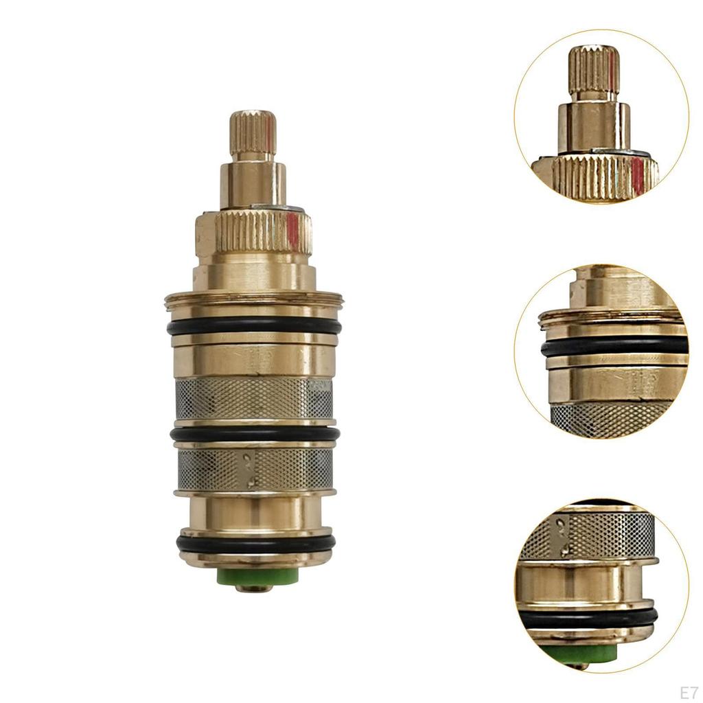 Brass Thermostatic Valve, Coil-cartridge, Bathroom Mixing Battery, Shower Valve Adjust The