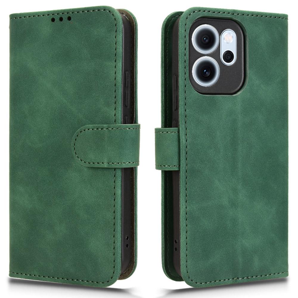 For Oppo Reno14 F 5G Leather Case Skin Feel Anti Drop Wallet Flip Phone Cover