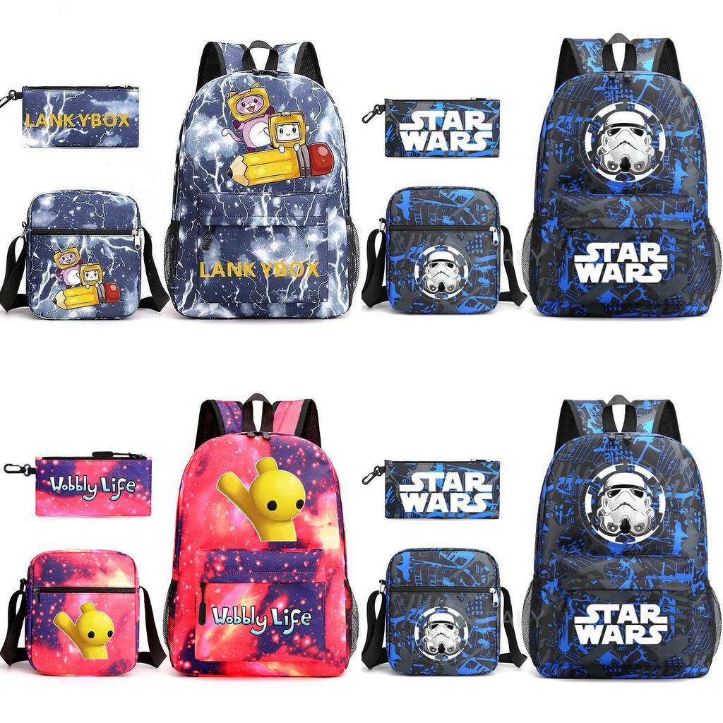 Стильный набор из трех сумок Mr Beast Lightning Cat, идеально подходящий для детей на школьных мероприятиях