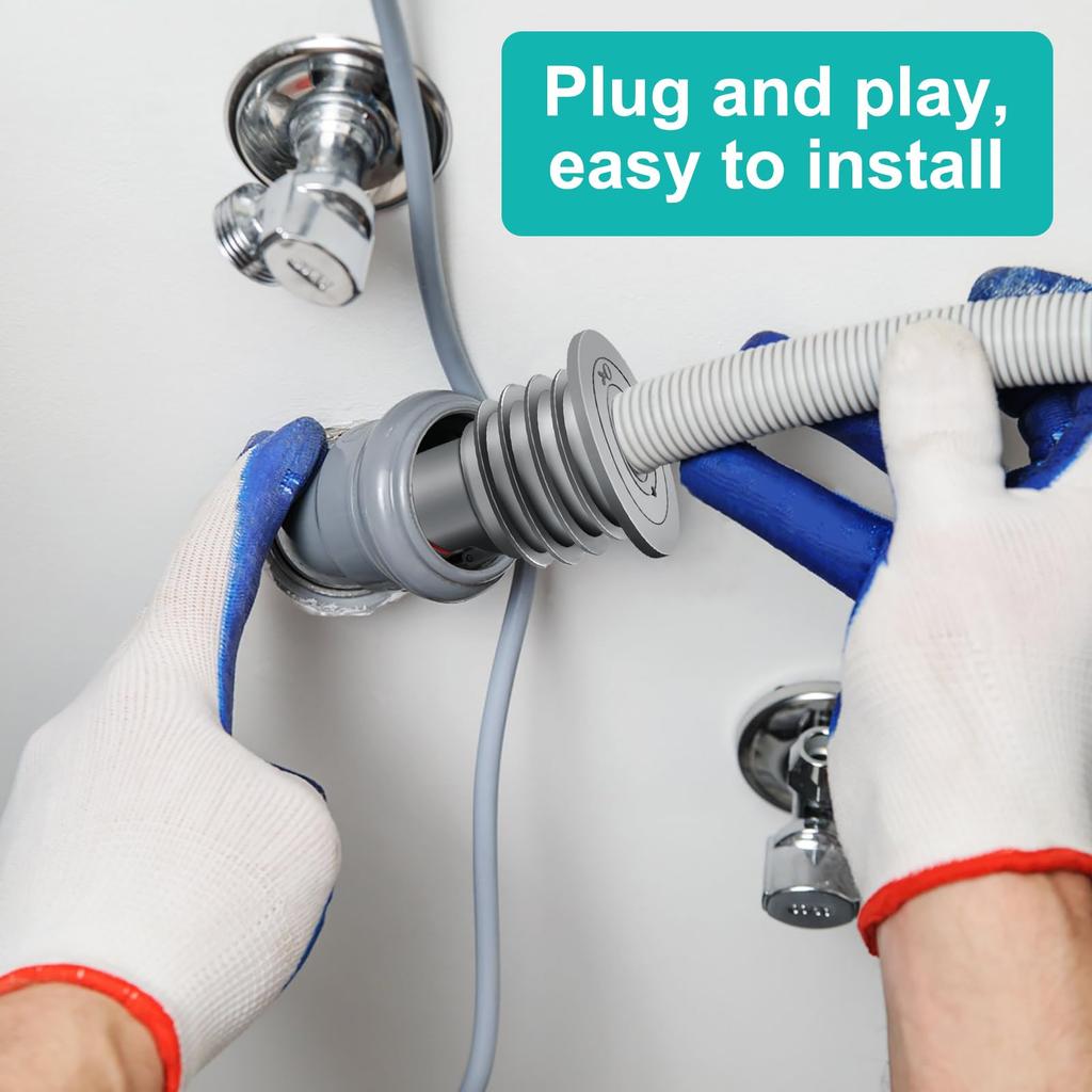 Silicone drain plug 2 pcs for 45 50 pipes with plug gray