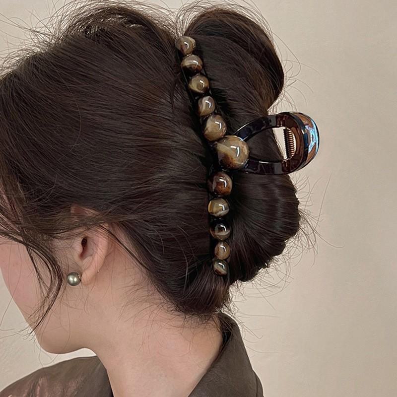 Большая круглая акриловая заколка-шпилька для волос Maillard - универсальная заколка-акула для повседневного использования