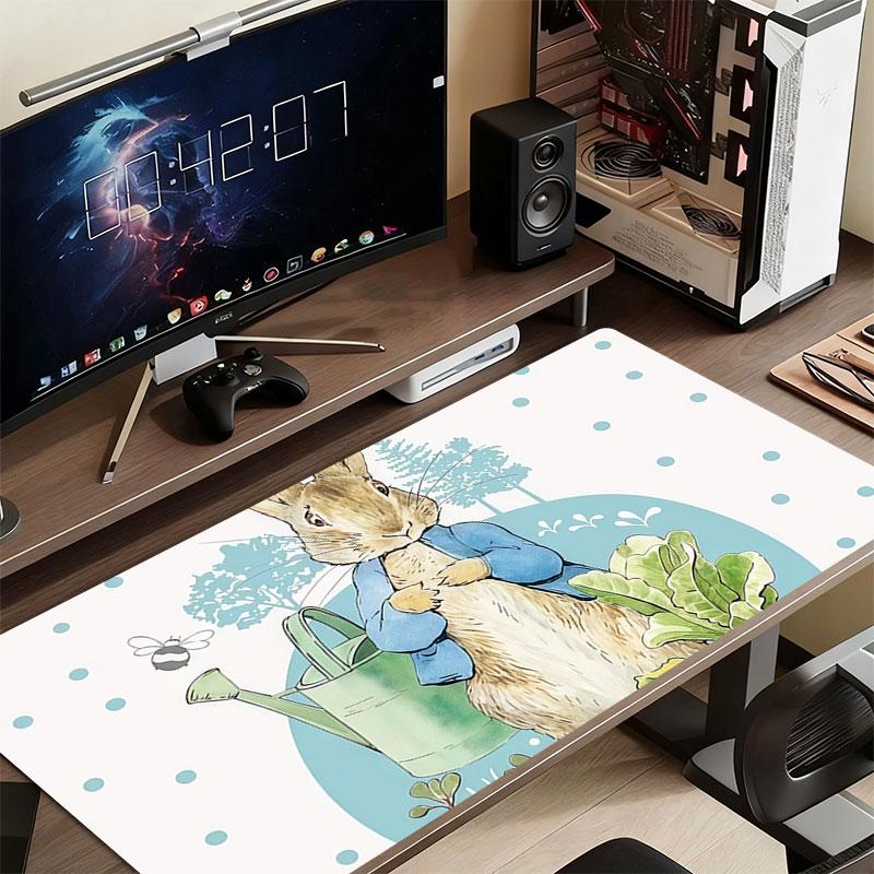 Peter Rabbit Mouse Pad, Large Gaming Desk Mat, Non-slip XXL Mousepad for Laptop & Tablet, Mini PC Playmat with Stitched Edges