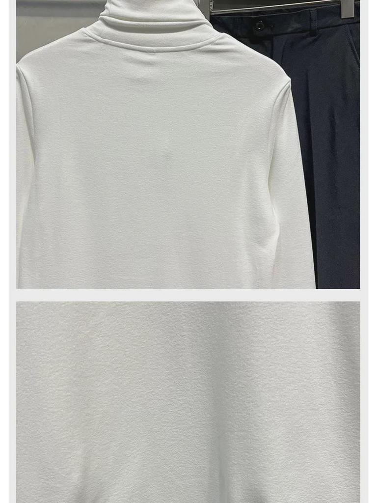 Мужская приталенная однотонная двухсторонняя бархатная рубашка с длинными рукавами на осень