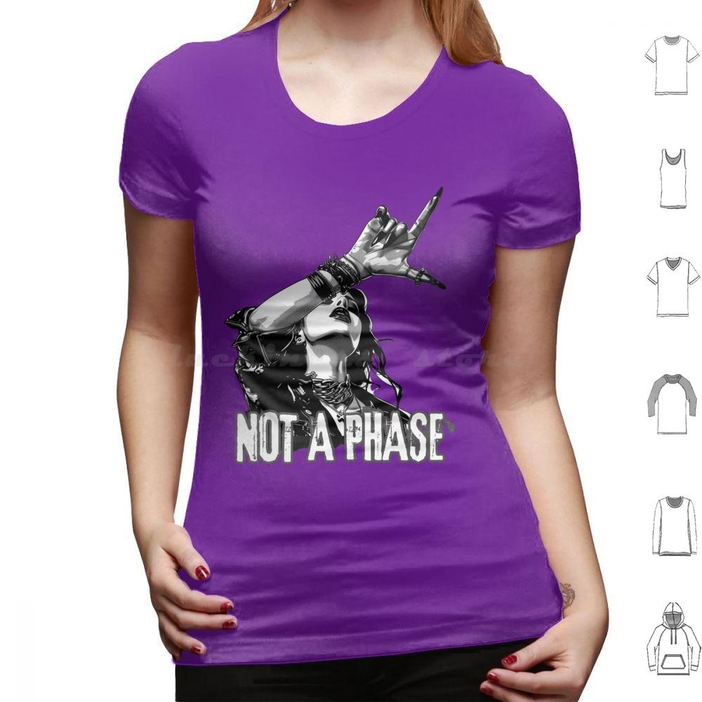 Not A Phase T Shirt Big Size 100 Cotton Metal Metalgirls Metalfans Girl Rocking Girls Music Lovers Spikes Studs