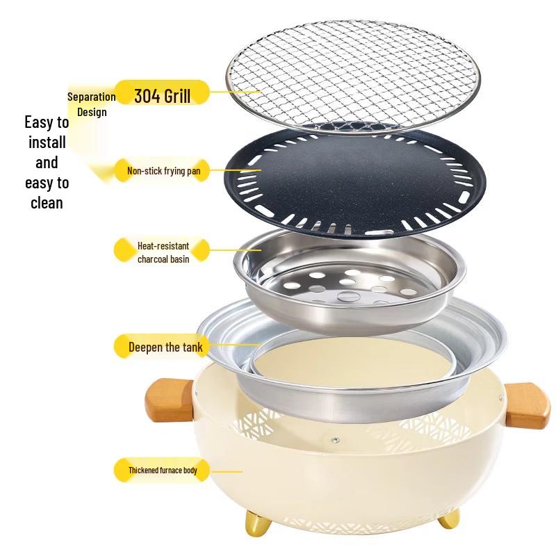 ShangKaoJia Smokeless Charcoal Grill and BBQ Skewer Stove