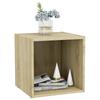 TV Stand in Sonoma Oak Finish 37 x 35 x 37 cm Particleboard