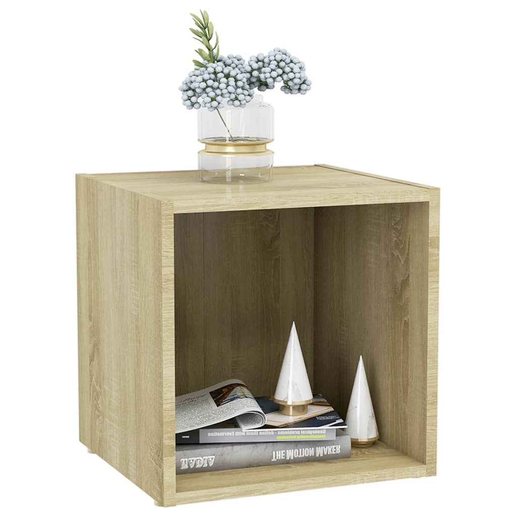 TV Stand in Sonoma Oak Finish 37 x 35 x 37 cm Particleboard