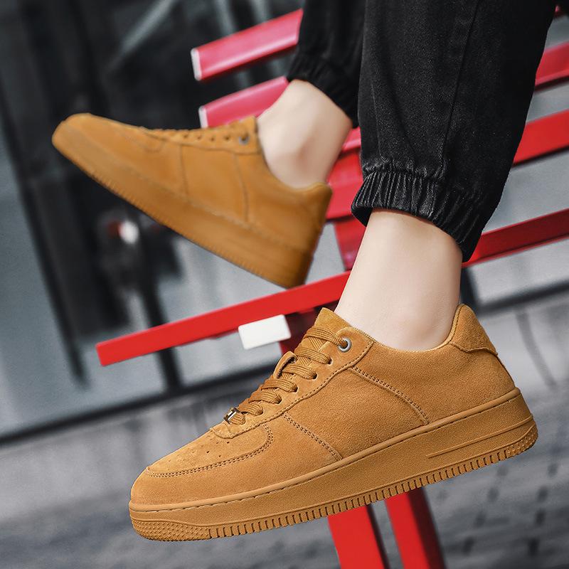 2025 Spring New Board Shoes Student Moral Training Shoes Live Broadcast Explosion Men's Fashion Casual Shoes Young White Shoes Men