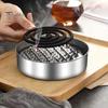 Durable Large Capacity Stainless-Steel Mosquito Incense Box Fireproof Metal Mosquito Incense Coil Burner Office Supplies