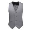 Luxury Men Wedding Suit Vests New Fashion Male Slim Solid Color Business Office Large Size Formal Suit Vest Men Gentleman