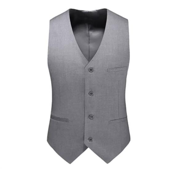 Luxury Men Wedding Suit Vests New Fashion Male Slim Solid Color Business Office Large Size Formal Suit Vest Men Gentleman