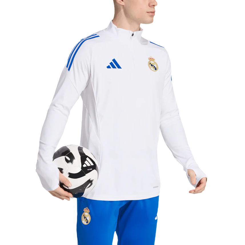 adidas Реал Мадрид Tiro 25 Aeroready Стойка Воротник Модный Мягкий Пуловер Толстовка с Длинным Рукавом Мужская толстовка JP4027