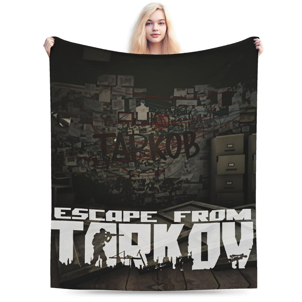 Теплые Мягкие Одеяла Девочки Мальчики Кемпинг Escape from Tarkov Scav PMC Карта Плед Фланелевое Покрывало Для Забавного Дивана-Кровати