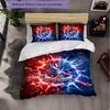 Crystal Palace Football 3 Piece Bedding Set Soft Duvet Cover Set with Pillowcases Printed Bedroom Decor Set for Home