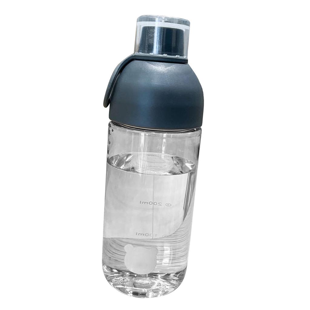 Cold Brew Bottle 450ML PC High Temperature Resistant Simple Portable Cold Brew Tea Bottle with Scale for Home Use Grey
