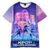 3D Футболка с коротким рукавом с принтом из нового фильма K-POP Девушки-охотницы на демонов Летняя для взрослых и детей
