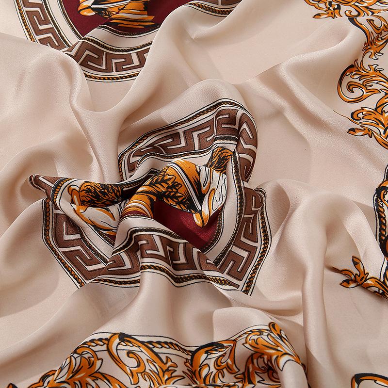 Модный пояс-цепочка с принтом шелковый шарф для путешествий, отдыха, защиты от солнца, кондиционер, украшение для комнаты, шаль, подарок